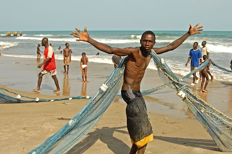 einheimischen Fischer im Golf von Gabès